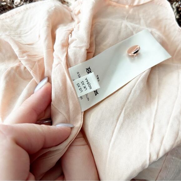 Maeve Anthropologie Bernadette Sequined Short Sleeve Tiered Midi Dress Size XS - Picture 9 of 9